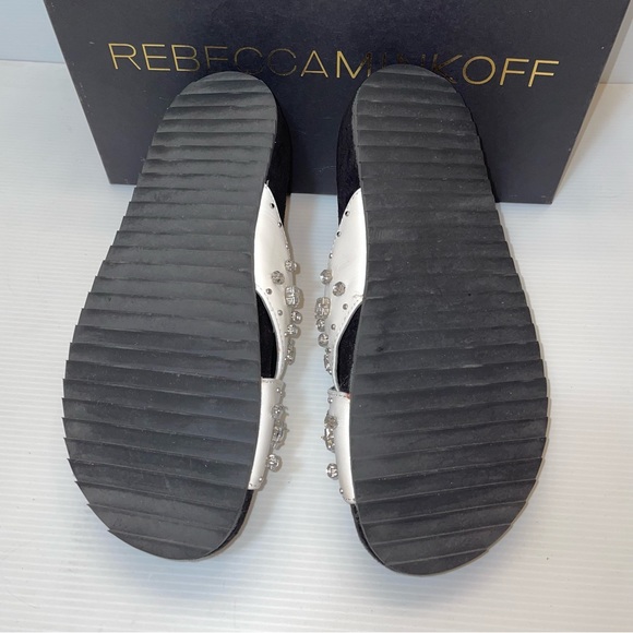 Rebecca Minkoff Theo Jewel White Slide Sandal - Picture 6 of 11